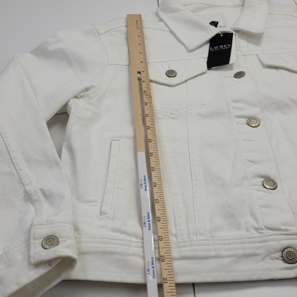 Polo Ralph Lauren Woman’s White Denim Trucker Jacket Size XL New - Picture 8 of 9